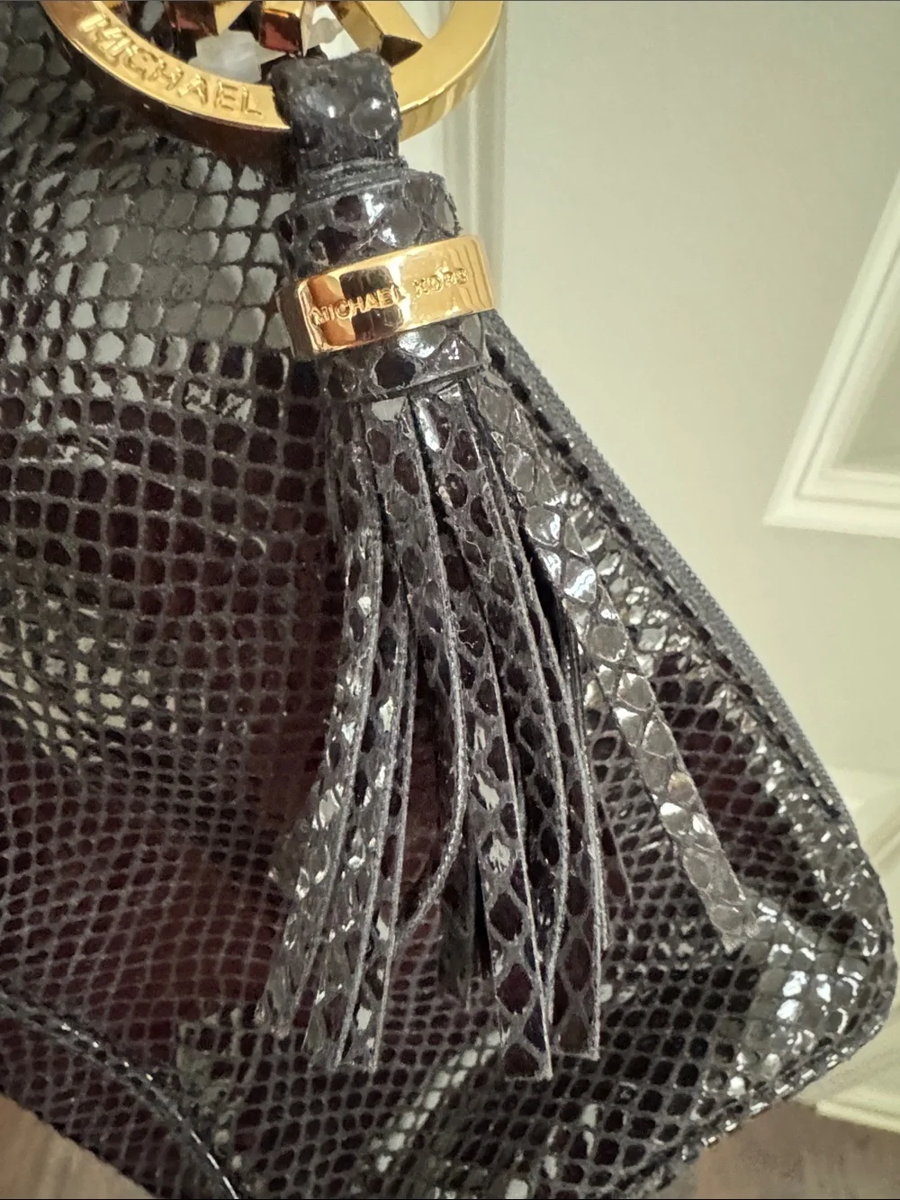 Michael Kors snake embossed